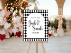 Harlequin Diamond Wedding Welcome Sign | Multiple Colour Options