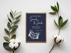 Blue Gothic Wedding Invitations | Pack of 10