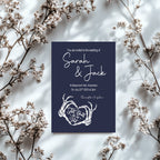 Blue Gothic Wedding Invitations | Pack of 10