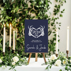 Blue Gothic Wedding Invitations | Pack of 10