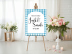 Harlequin Diamond Wedding Welcome Sign | Multiple Colour Options