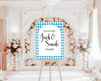 Harlequin Diamond Wedding Welcome Sign | Multiple Colour Options
