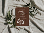 Gothic Wedding Party Invitations & Envelopes | Brown | Pack of 10