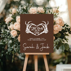 Gothic Wedding Party Invitations & Envelopes | Brown | Pack of 10