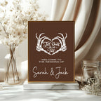 Gothic Wedding Party Invitations & Envelopes | Brown | Pack of 10