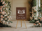 Gothic Wedding Party Invitations & Envelopes | Brown | Pack of 10