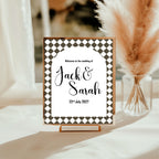 Harlequin Diamond Wedding Welcome Sign | Multiple Colour Options