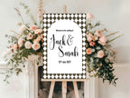 Harlequin Diamond Wedding Welcome Sign | Multiple Colour Options