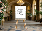 Harlequin Diamond Wedding Welcome Sign | Multiple Colour Options