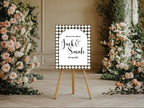 Harlequin Diamond Wedding Welcome Sign | Multiple Colour Options