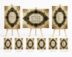 Black Lace Oval Frame Complete Wedding Signage Bundle