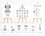 The Lovers Tarot Essential Wedding Signage Bundle | White