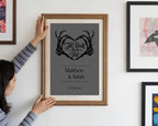 The Lovers Tarot Wedding Welcome Sign | Charcoal | Double-Sided Option