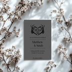 The Lovers Tarot Wedding Invitations | Charcoal | Pack of 10