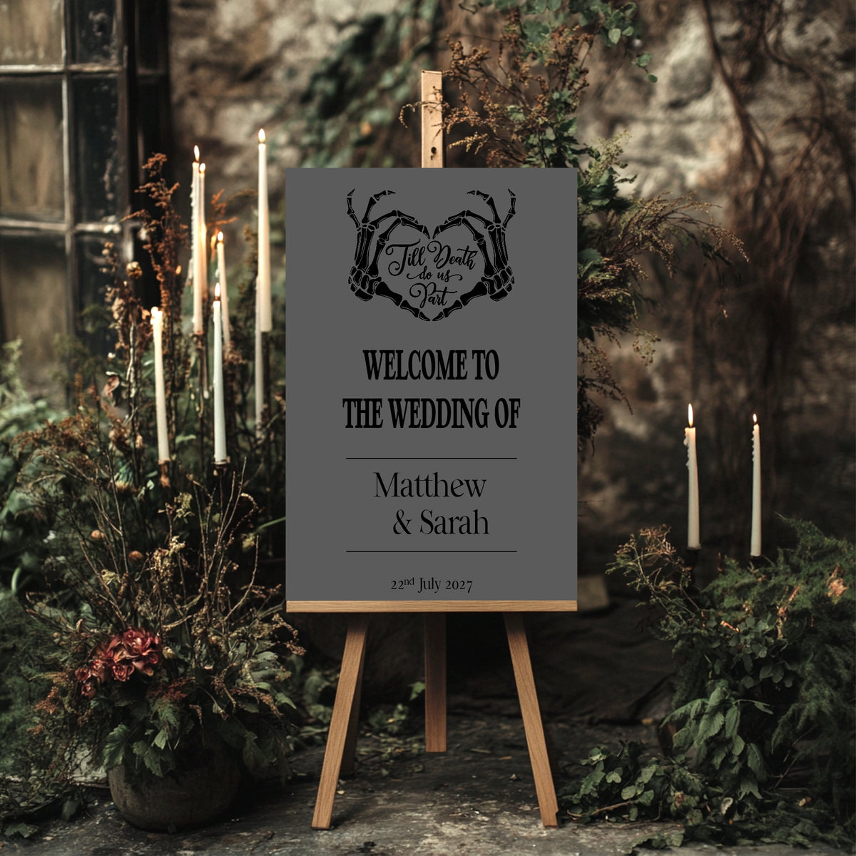 The Lovers Tarot Essential Wedding Signage Bundle | Charcoal