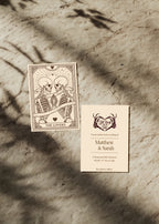 The Lovers Tarot Wedding Invitations | Beige | Pack of 10