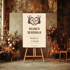 The Lovers Tarot Wedding Welcome Sign | Beige | Double-Sided Option