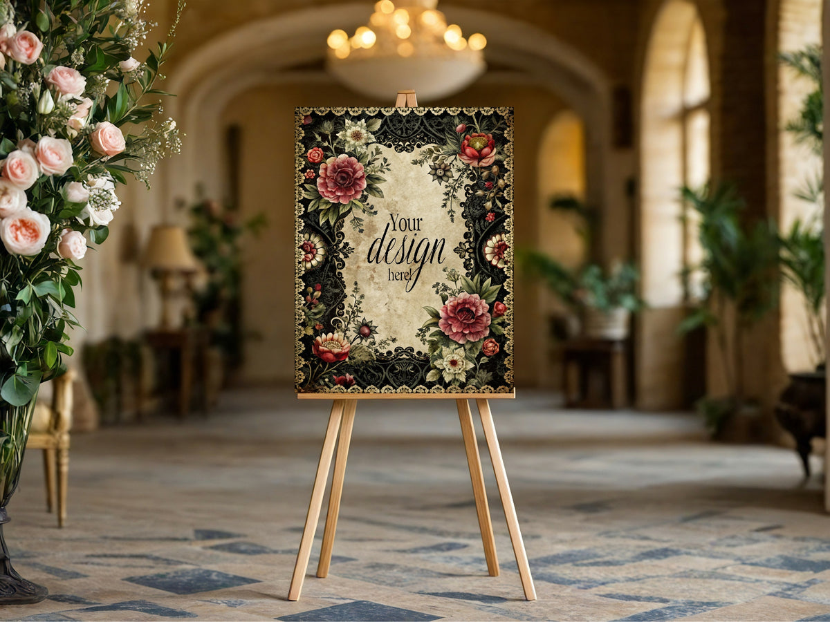 Gothic Floral Birthday Custom Sign product photograph 3