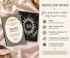 Black Celestial Birthday Invitations - invitation design example, image 5