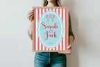 Lobster Party Wedding Welcome Sign | Red & Blue