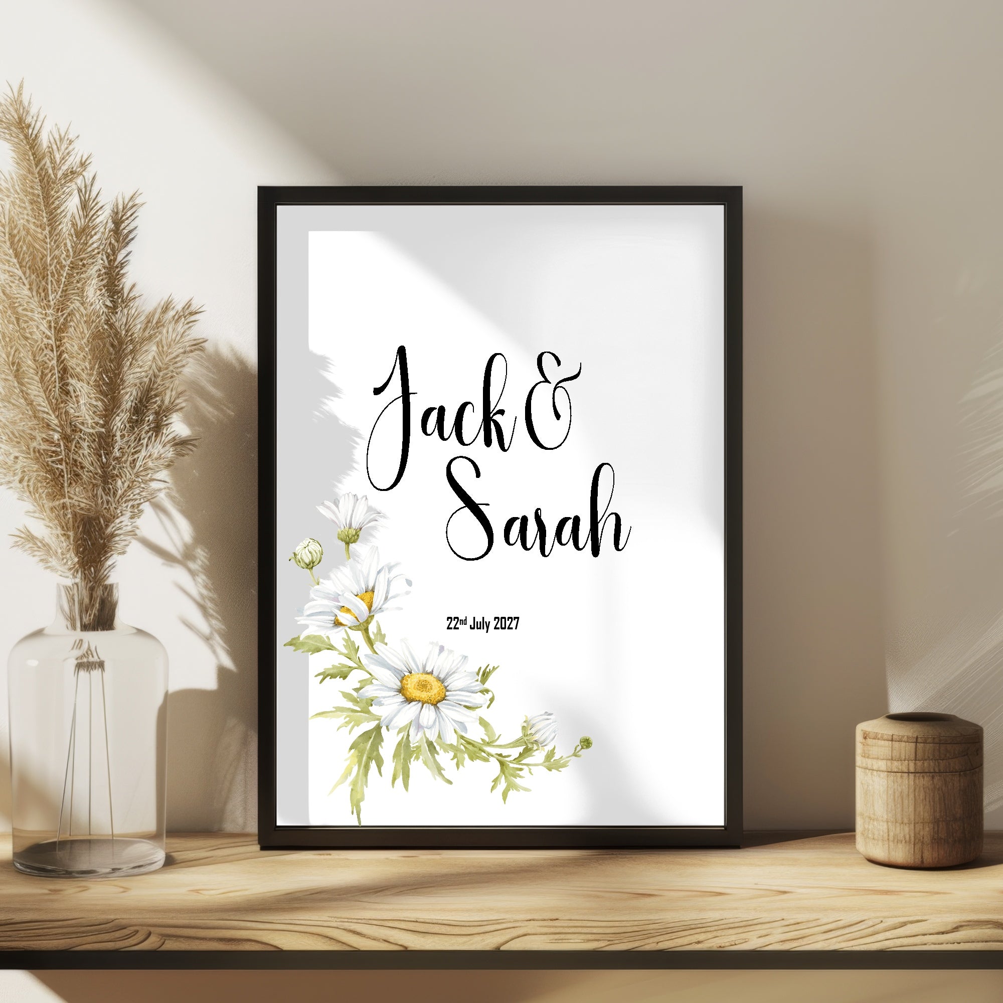 Daisy Flower Wedding Welcome Sign