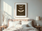Gothic Dark Romance Vintage Moth Double Sided Forever Wedding Sign