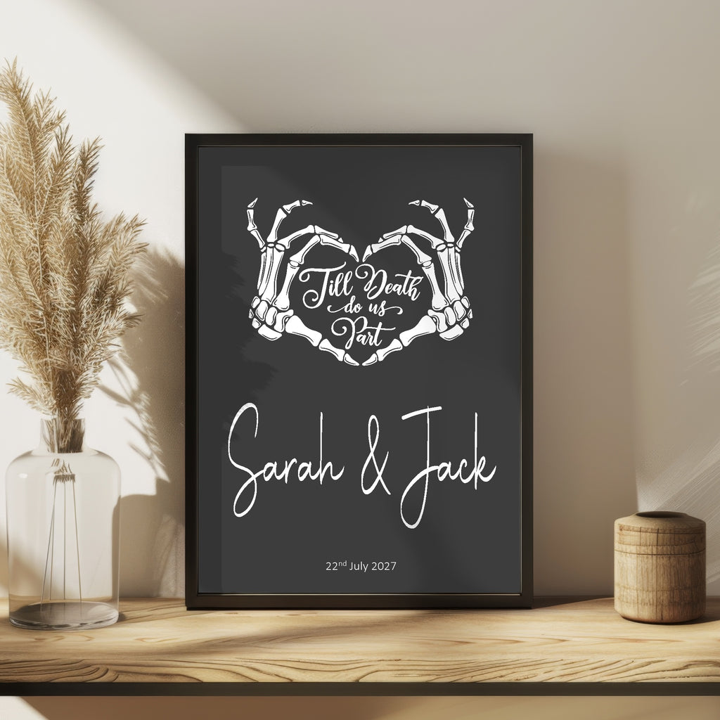 Till Death Do Us Part Personalised Wedding Keepsake Print