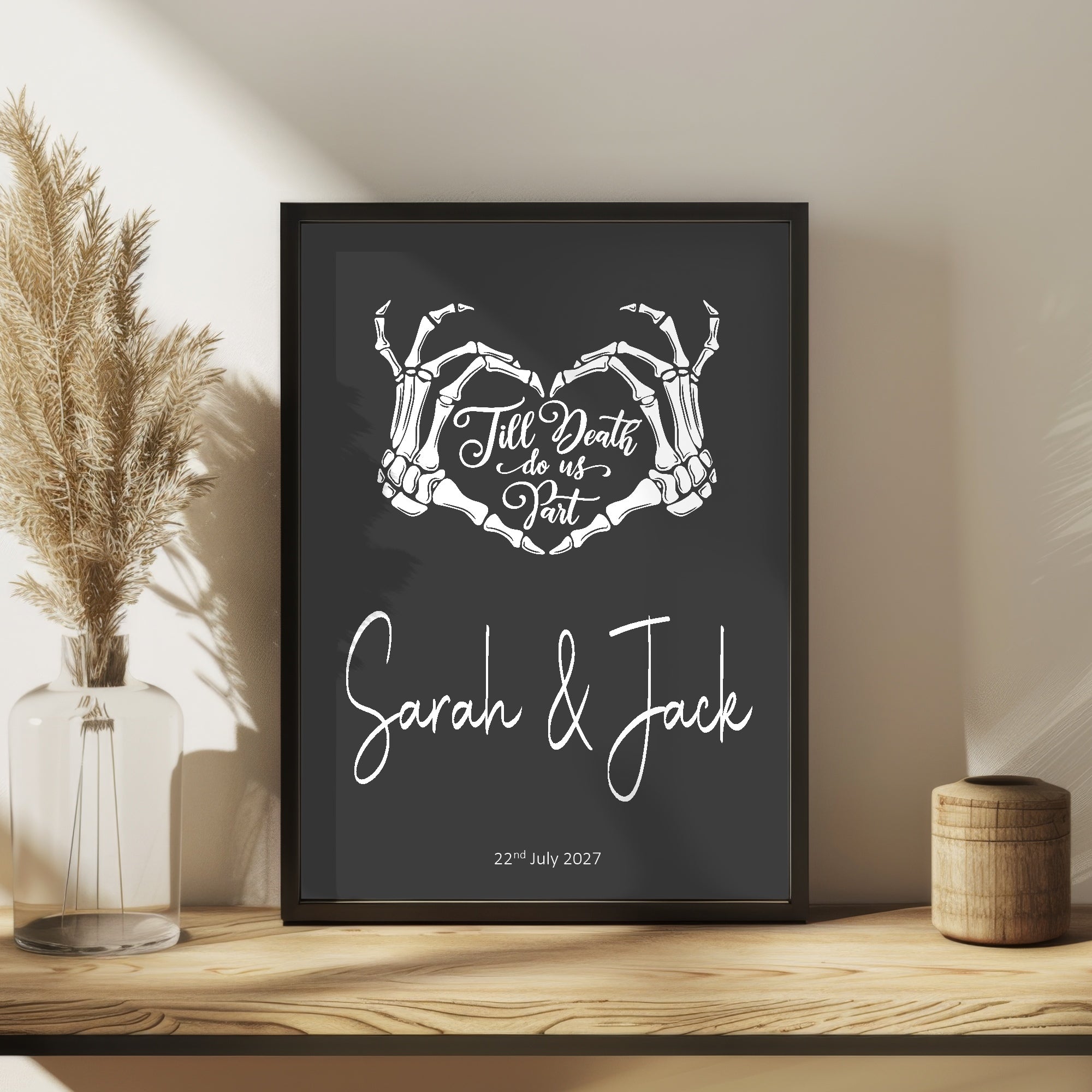 Till Death Do Us Part Personalised Wedding Keepsake Print
