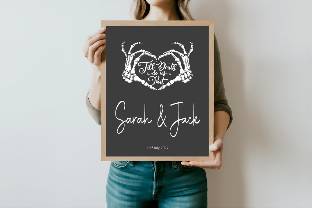 Till Death Do Us Part Personalised Wedding Keepsake Print