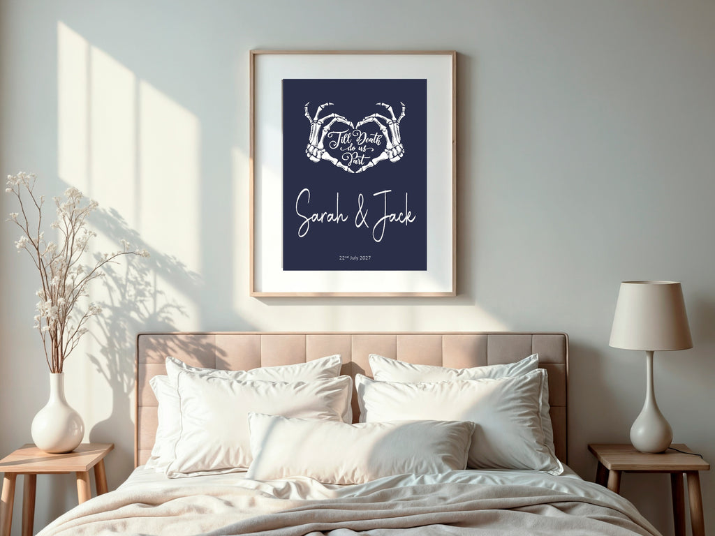 Till Death Do Us Part Personalised Wedding Keepsake Print