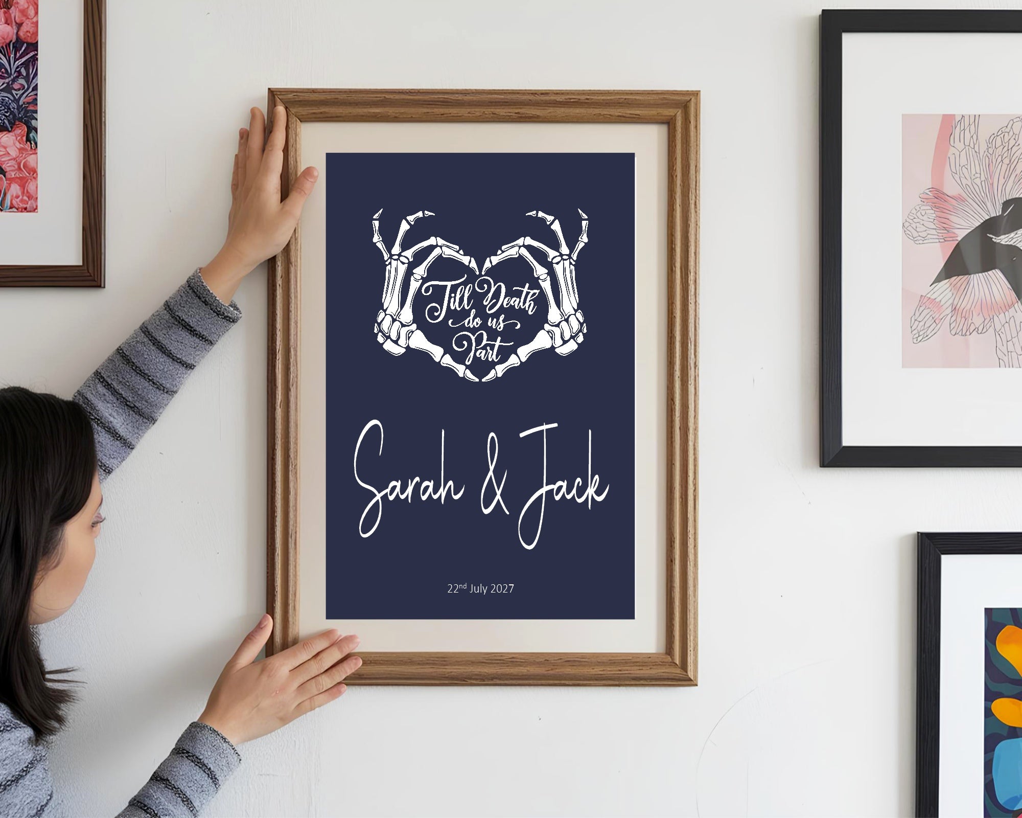 Till Death Do Us Part Personalised Wedding Keepsake Print