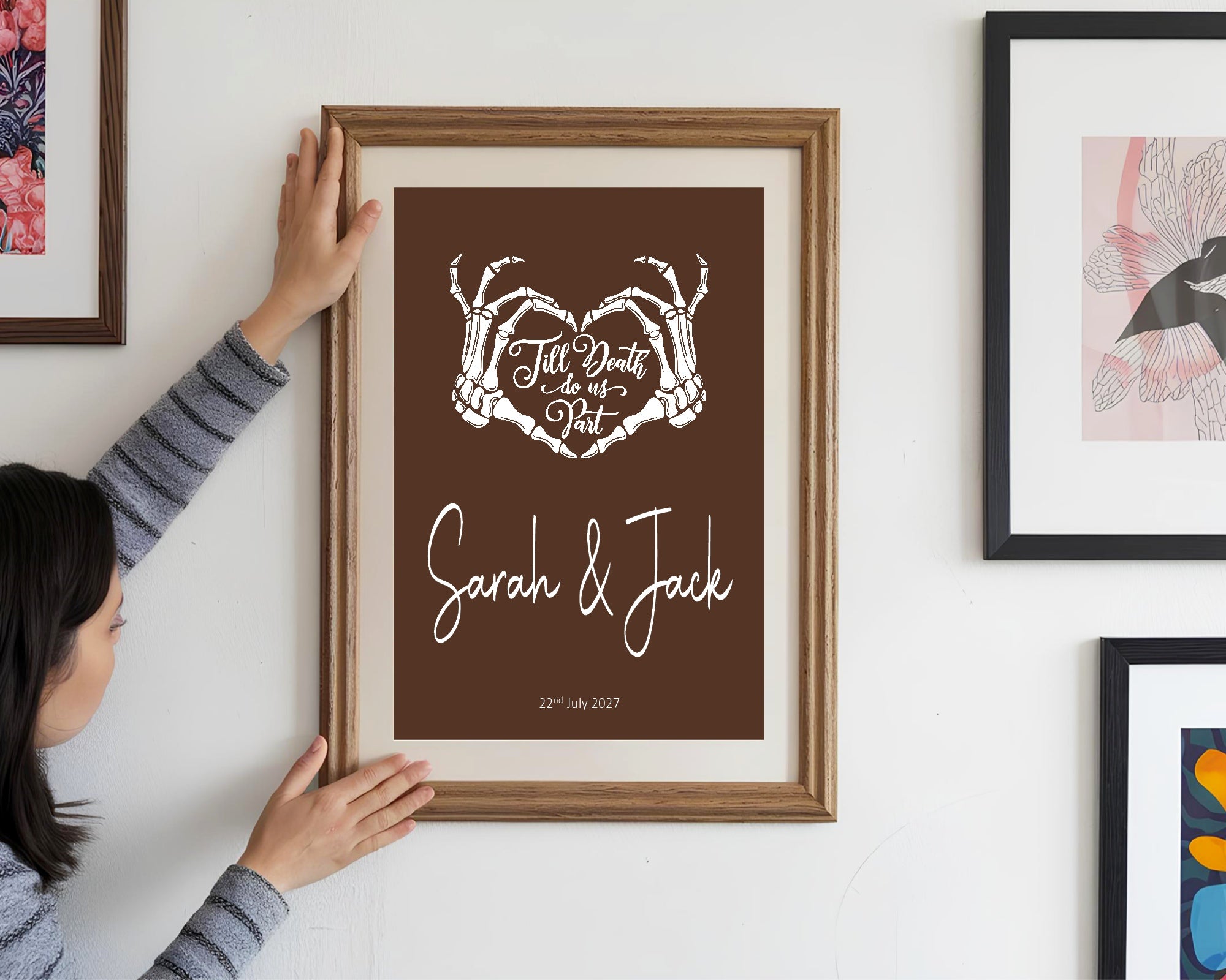 Till Death Do Us Part Personalised Wedding Keepsake Print