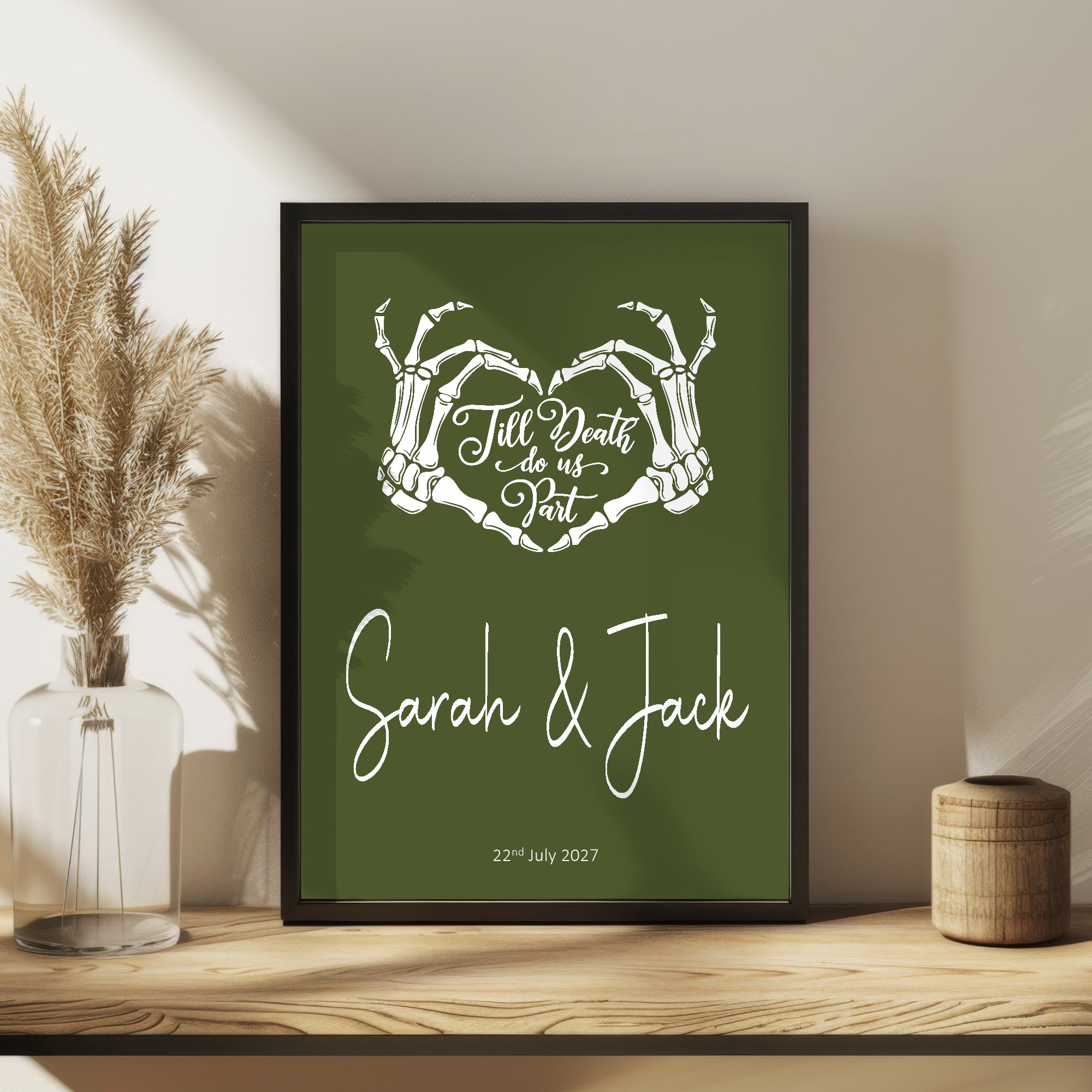 Till Death Do Us Part Personalised Wedding Keepsake Print