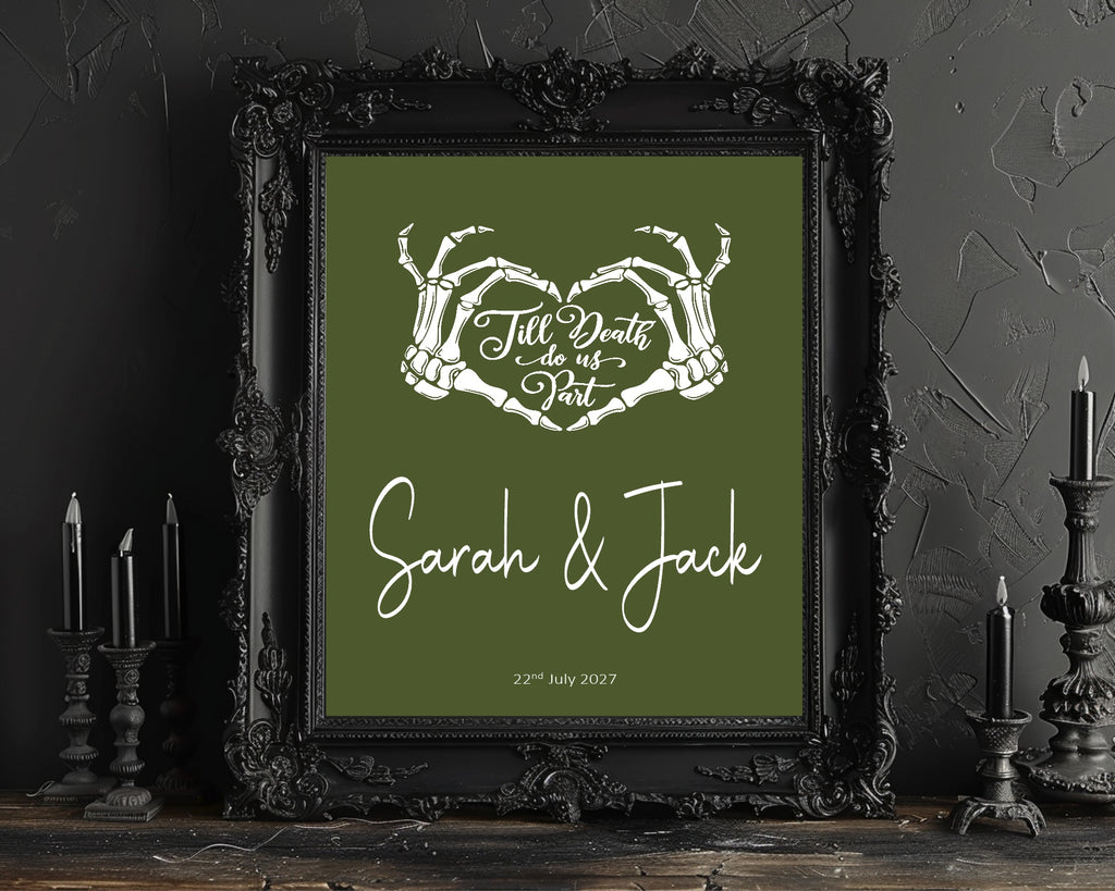 Till Death Do Us Part Personalised Wedding Keepsake Print
