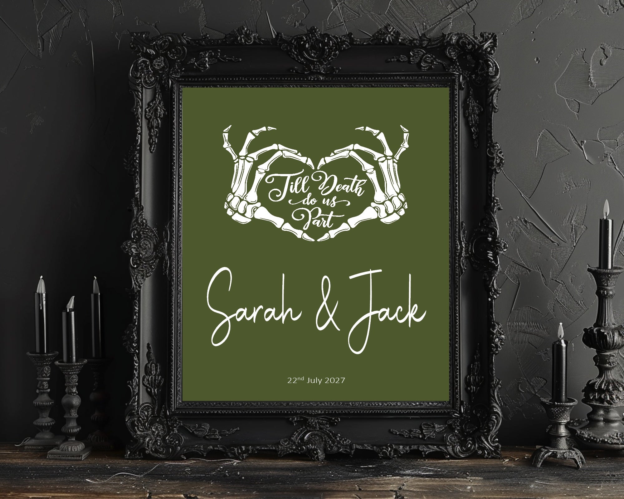 Till Death Do Us Part Personalised Wedding Keepsake Print
