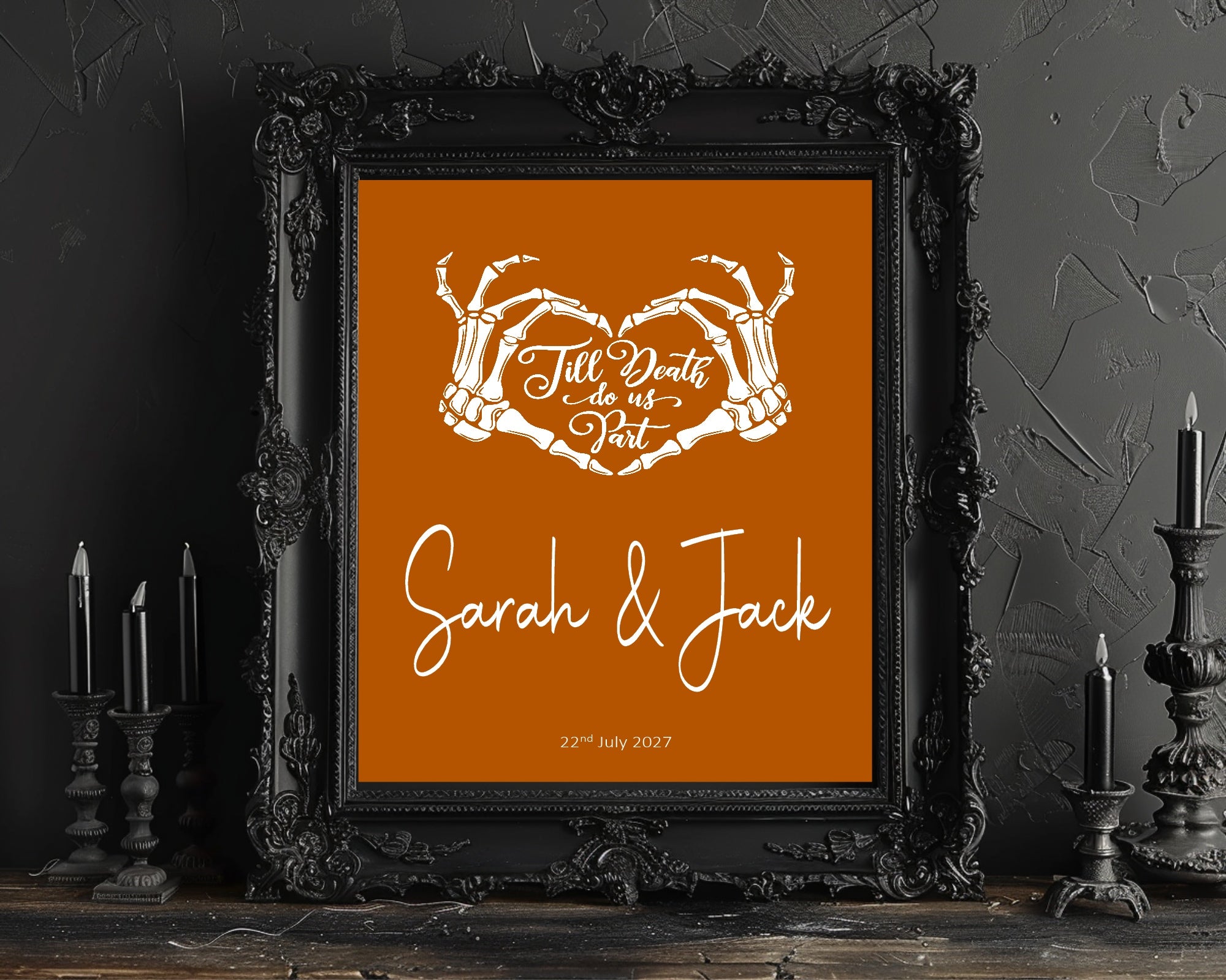 Till Death Do Us Part Personalised Wedding Keepsake Print