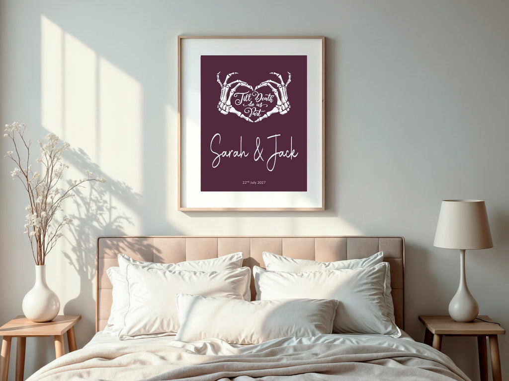 Till Death Do Us Part Personalised Wedding Keepsake Print