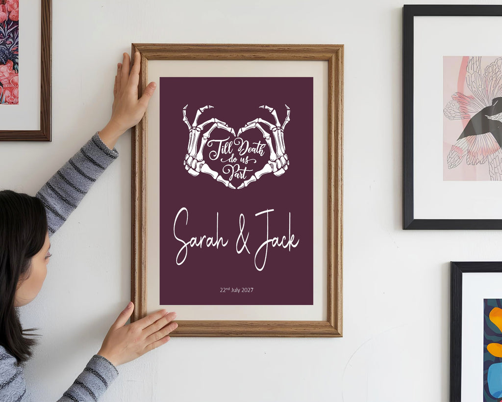 Till Death Do Us Part Personalised Wedding Keepsake Print