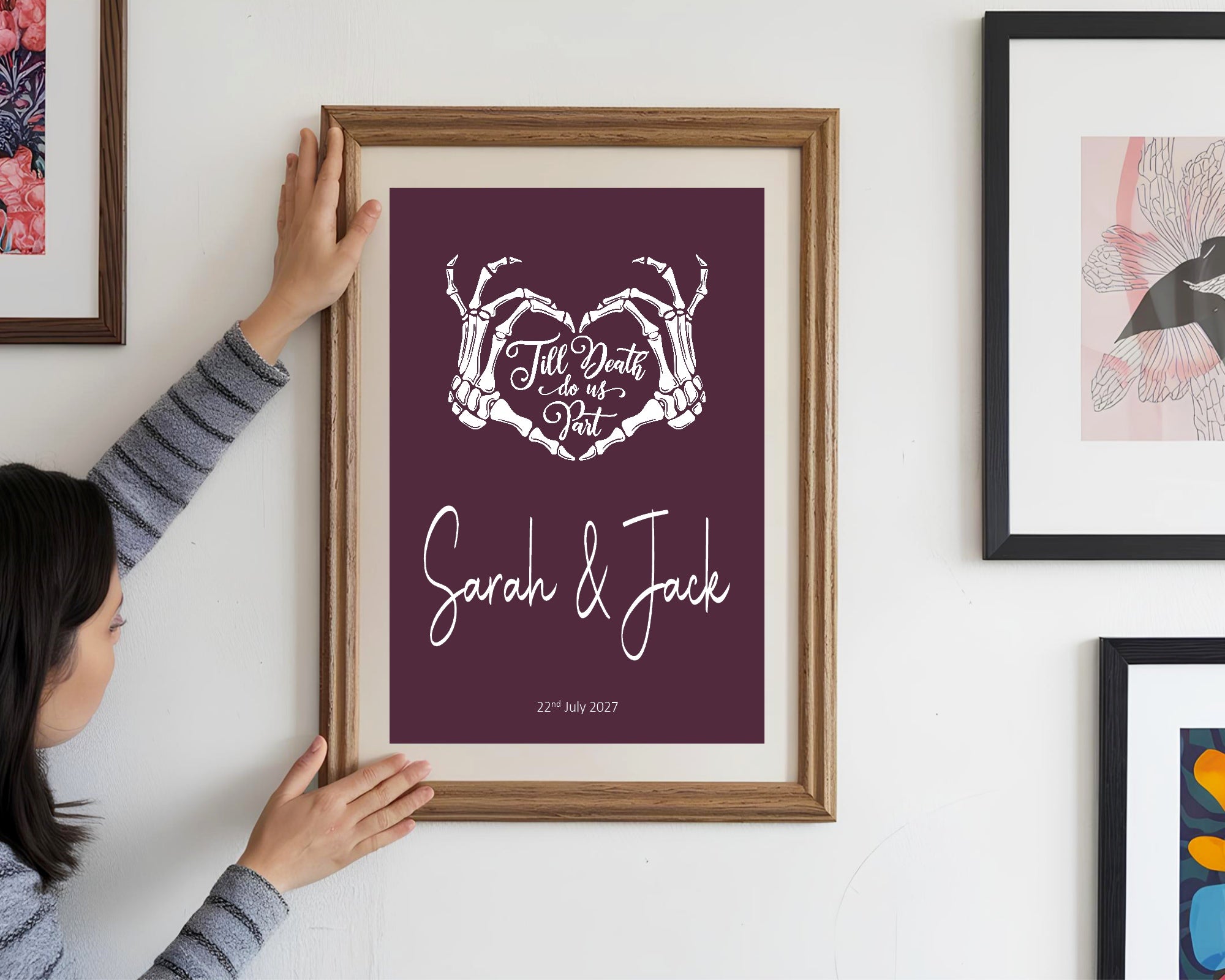 Till Death Do Us Part Personalised Wedding Keepsake Print