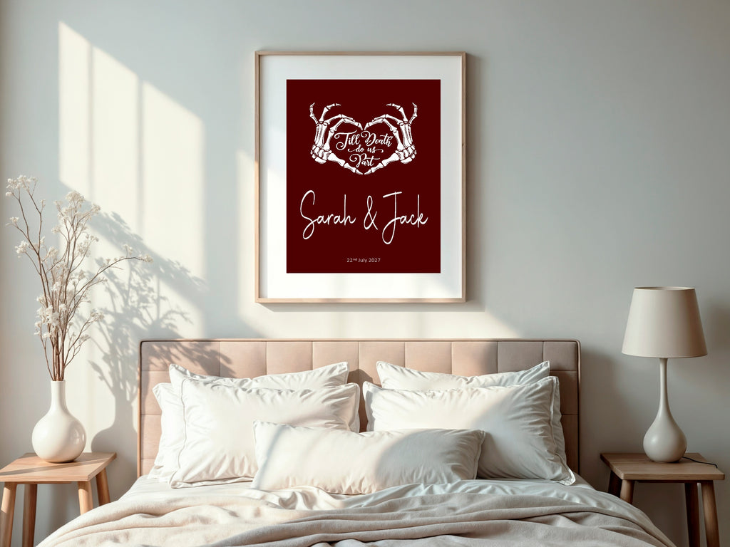 Till Death Do Us Part Personalised Wedding Keepsake Print