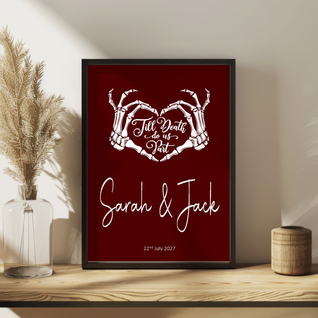Till Death Do Us Part Personalised Wedding Keepsake Print