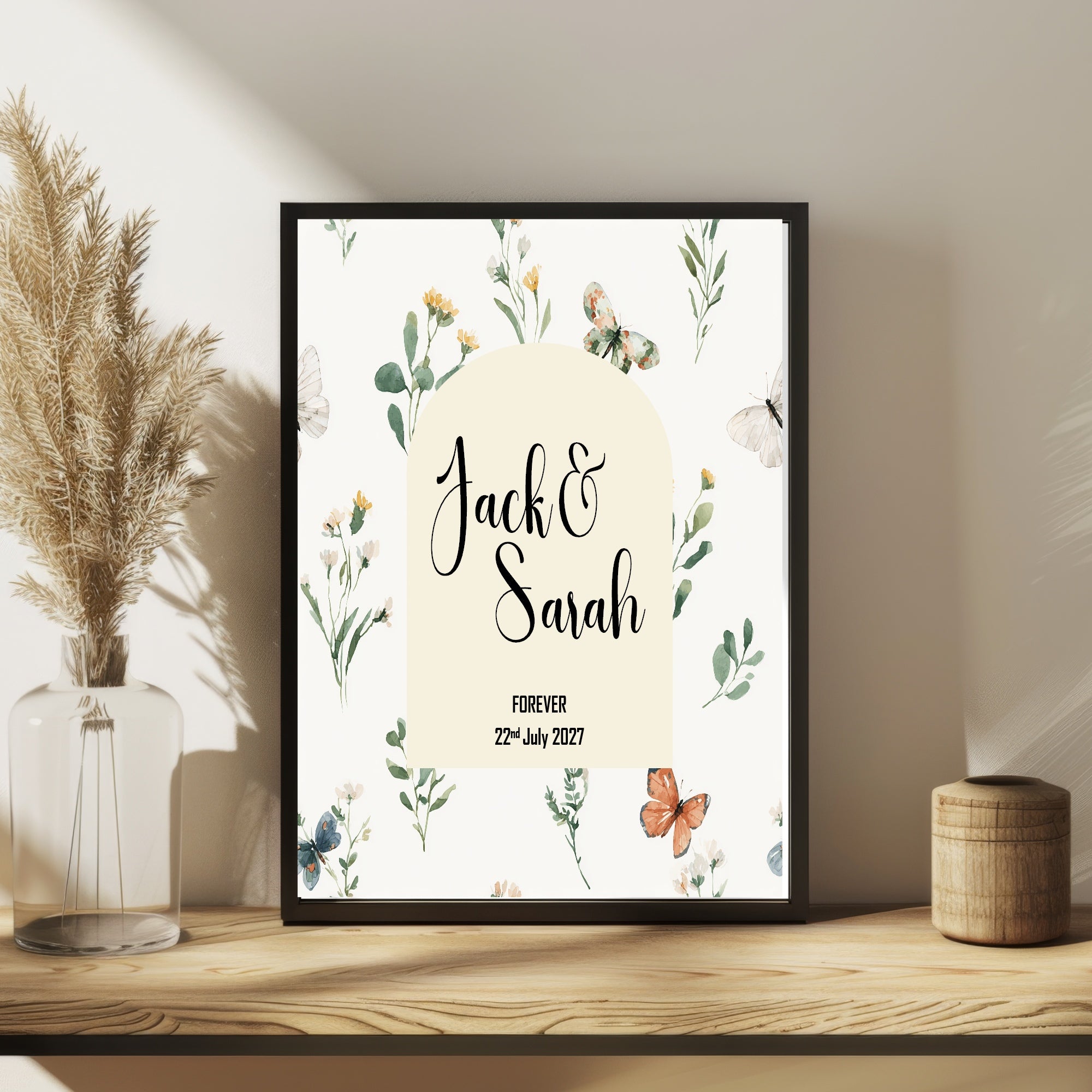 Spring Wild Flowers Wedding Welcome Sign
