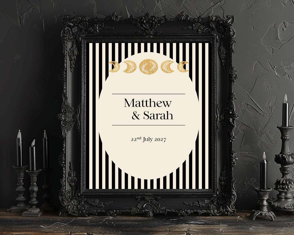 Black Celestial anniversary double-sided Forever Print keepsake example, image 4