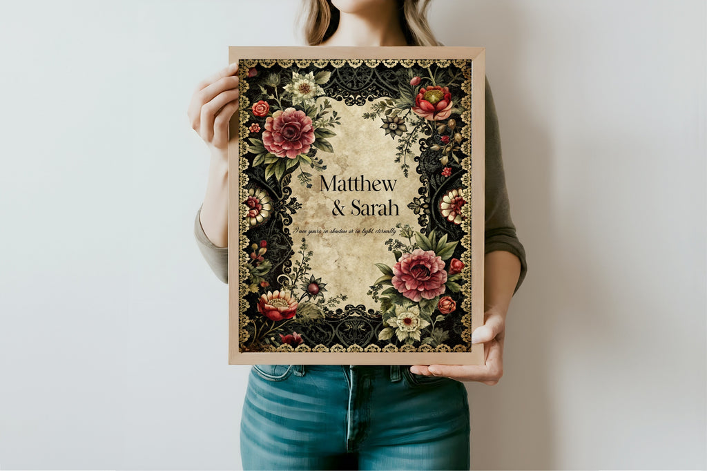 Gothic Floral Complete Wedding Signage Bundle