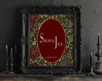Victorian Winter Christmas Wedding Welcome Sign | Dark Romantic Floral