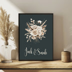 Dark Boho Rose Wedding Welcome Sign