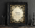 Black Rose Personalised Wedding Keepsake Print