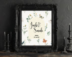 Spring Wild Flowers Wedding Welcome Sign