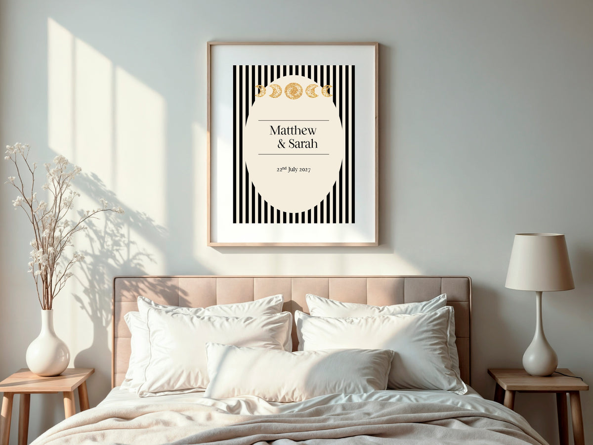 Black Celestial anniversary double-sided Forever Print keepsake example, image 6