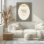 Black Celestial Personalised Forever Wedding Keepsake Print – personalised keepsake print, image 1